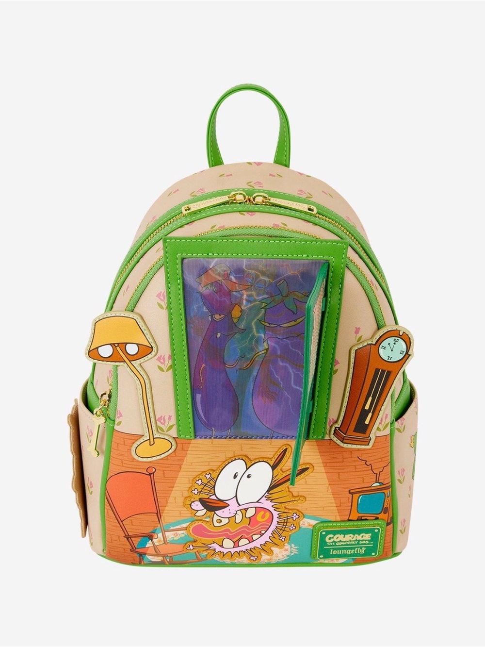 New Loungefly Courage the Cowardly Dog
Lenticular Door Mini Backpack